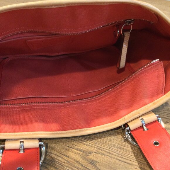 Coach brown leather and canvas bag - Picture 9 of 12